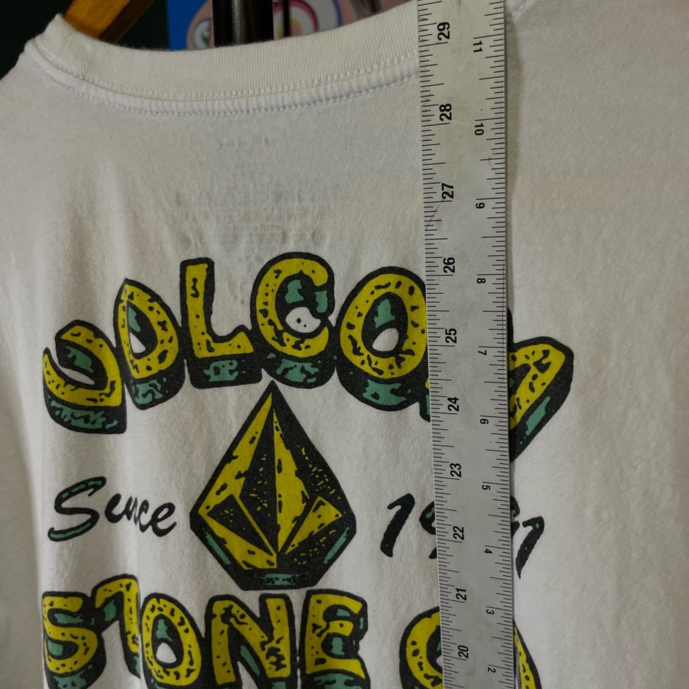 Volcom White and Yellow Graphic Tee - Picture 5 of 7